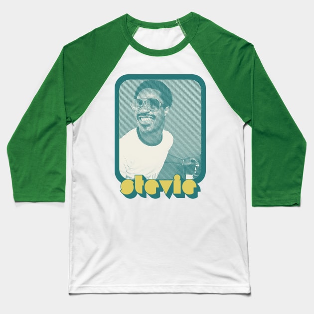 Stevie Wonder /// Retro Aesthetic Fan Design Baseball T-Shirt by DankFutura